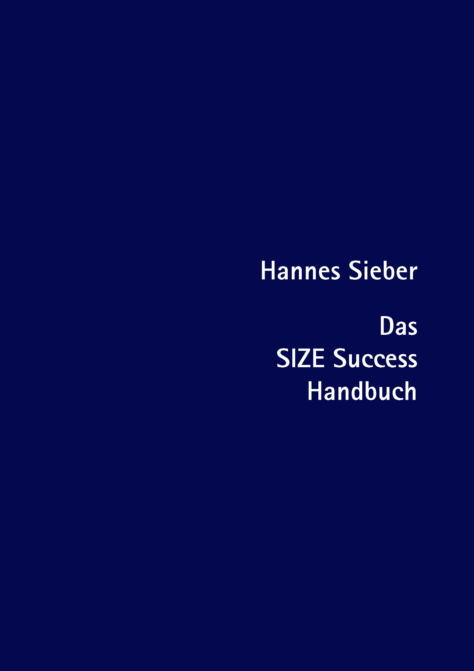 Hannes Sieber - Das SIZE Succcess Handbuch für Trainer, Berater, Coach und Führungkräfte - Das Original