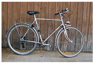 Das Geschäftsfahrrad des Seminardienst Hannes Sieber in Lindau/Bodensee